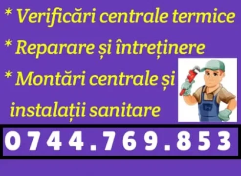 INSTALATII sanitare si termice, verificari, reparatii